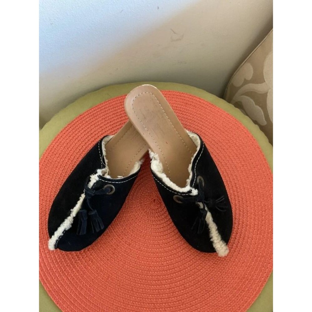 Prada The Original Car Shoe Shearling Clogs 6-1/2